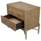 Sterling Timber Elure 2 Drawer Nightstand in Latte with USB Ports, , large