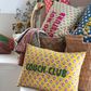 Creative Coop Magpie 14" x 20" Lumbar Pillow with Embroidered "Do Not Disturb" in Multicolor, , large