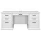 Wycliff Bay Abby Credenza Desk with Hutch in White, , large