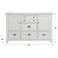New Heritage Design Jamestown 6-Drawer Dresser in Brushed White, , large