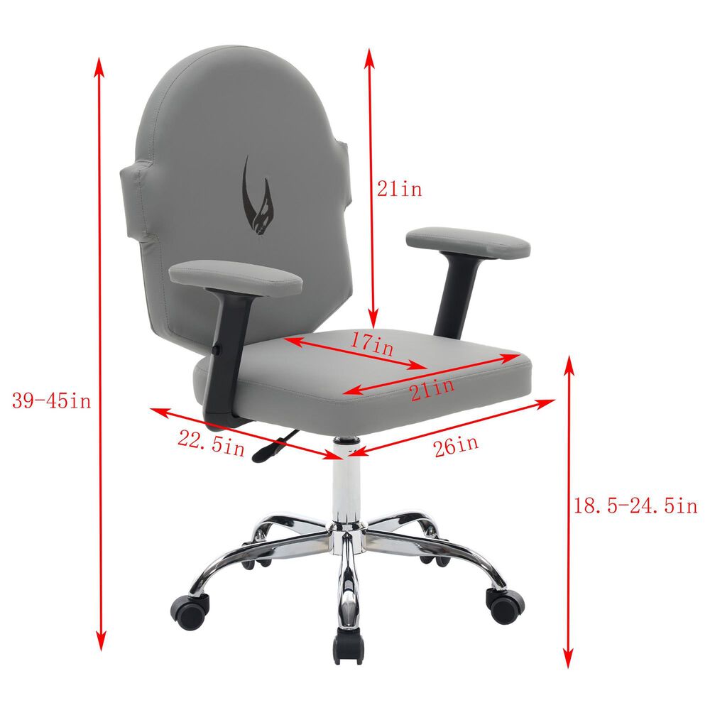 Impressions Vanity Mandalorian Swivel Chair in Silver, , large