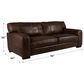 Softline 94" Leather Sofa in Madison Espresso, , large