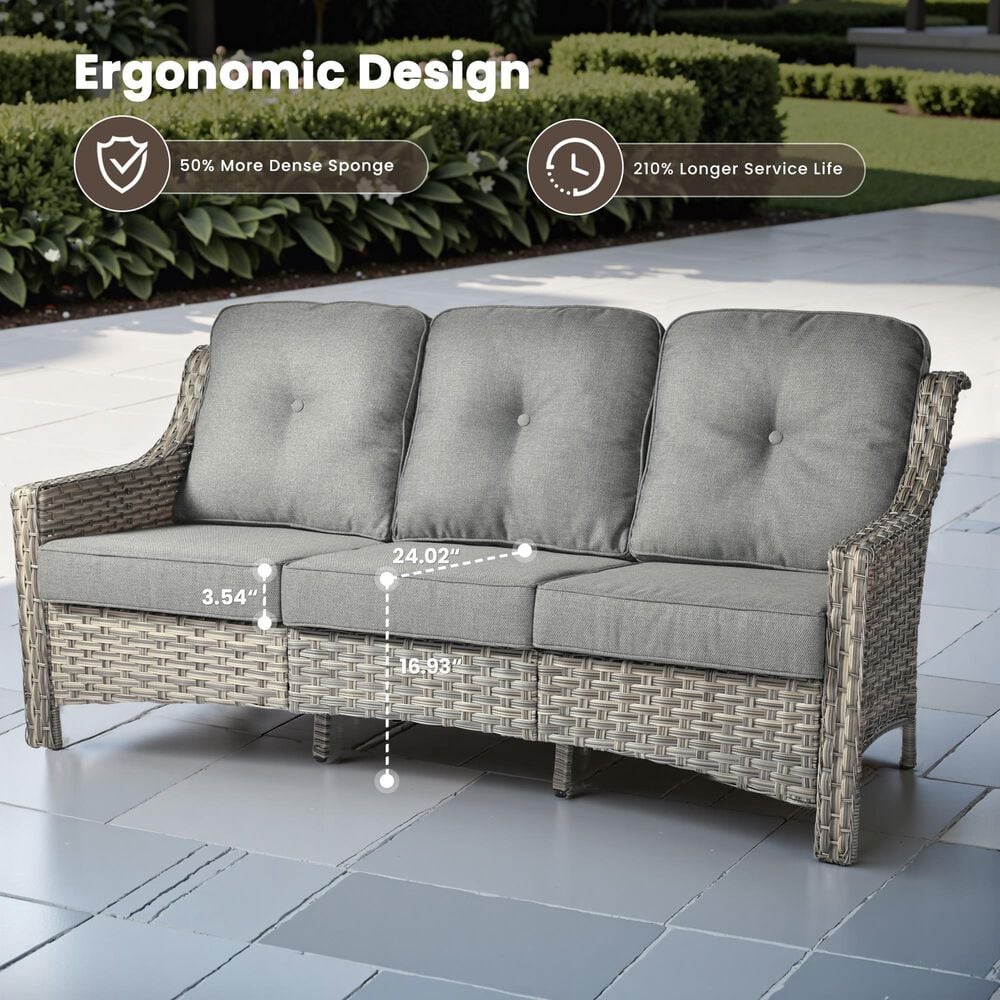 HOMLUX 5-Piece Outdoor Furniture Set in Dark Gray, , large