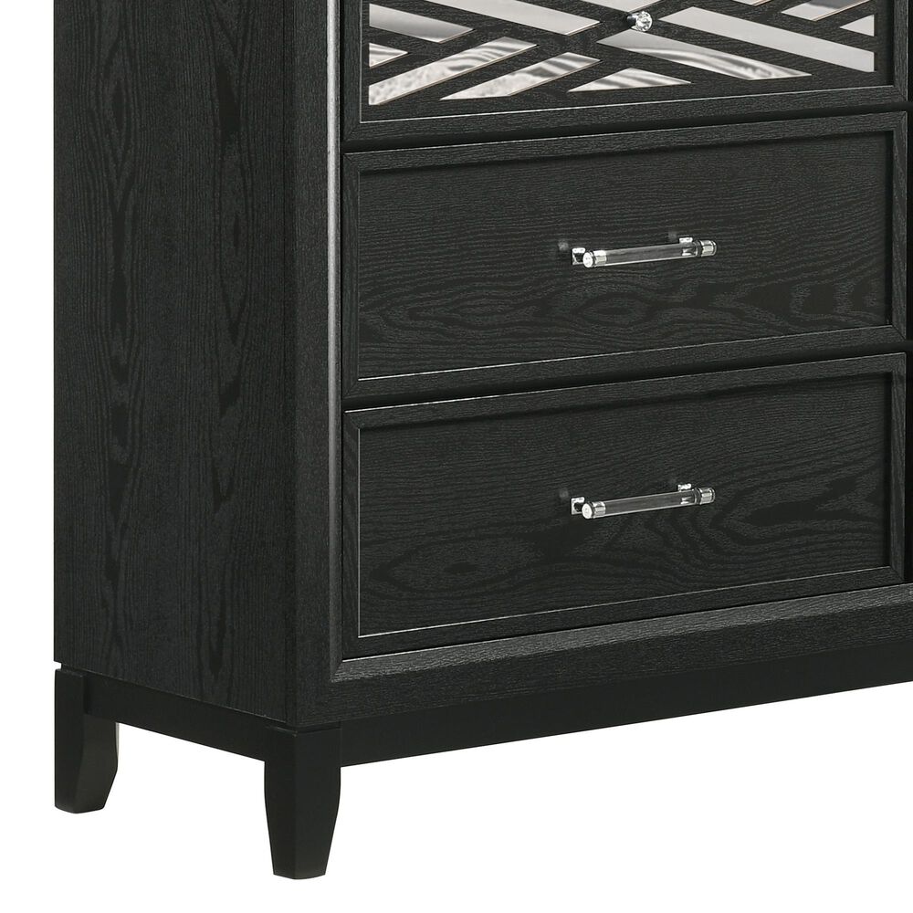 New Heritage Design Obsidian 3-Piece Queen Bedroom Set in Black, , large