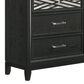 New Heritage Design Obsidian 3-Piece Queen Bedroom Set in Black, , large