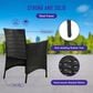 Furniture of America Bianca 4-Piece Patio Conversation Set in Black, , large