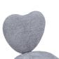 Impressions Vanity Heart Linen Swivel Vanity Chair with Grey Cushion in Matte Silver, , large