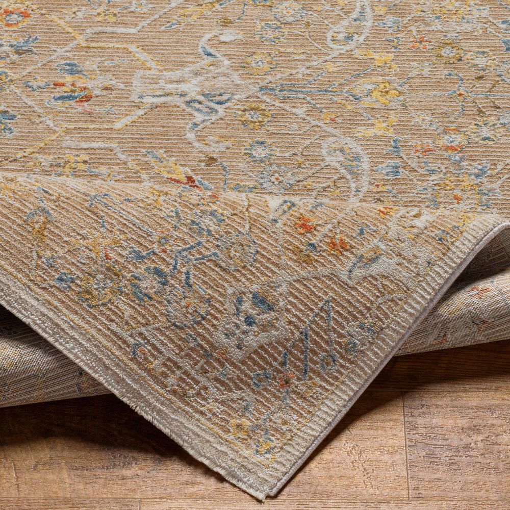 Surya Reina Light Brown, Tan, Denim, Rust, Olive, Light Gray, Cream and Mustard 2'7" x 10' Runner, , large