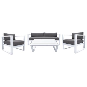 Blue River Aelani 4-Piece Patio Chat Set in White, , large