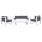 Blue River Aelani 4-Piece Patio Chat Set in White, , large