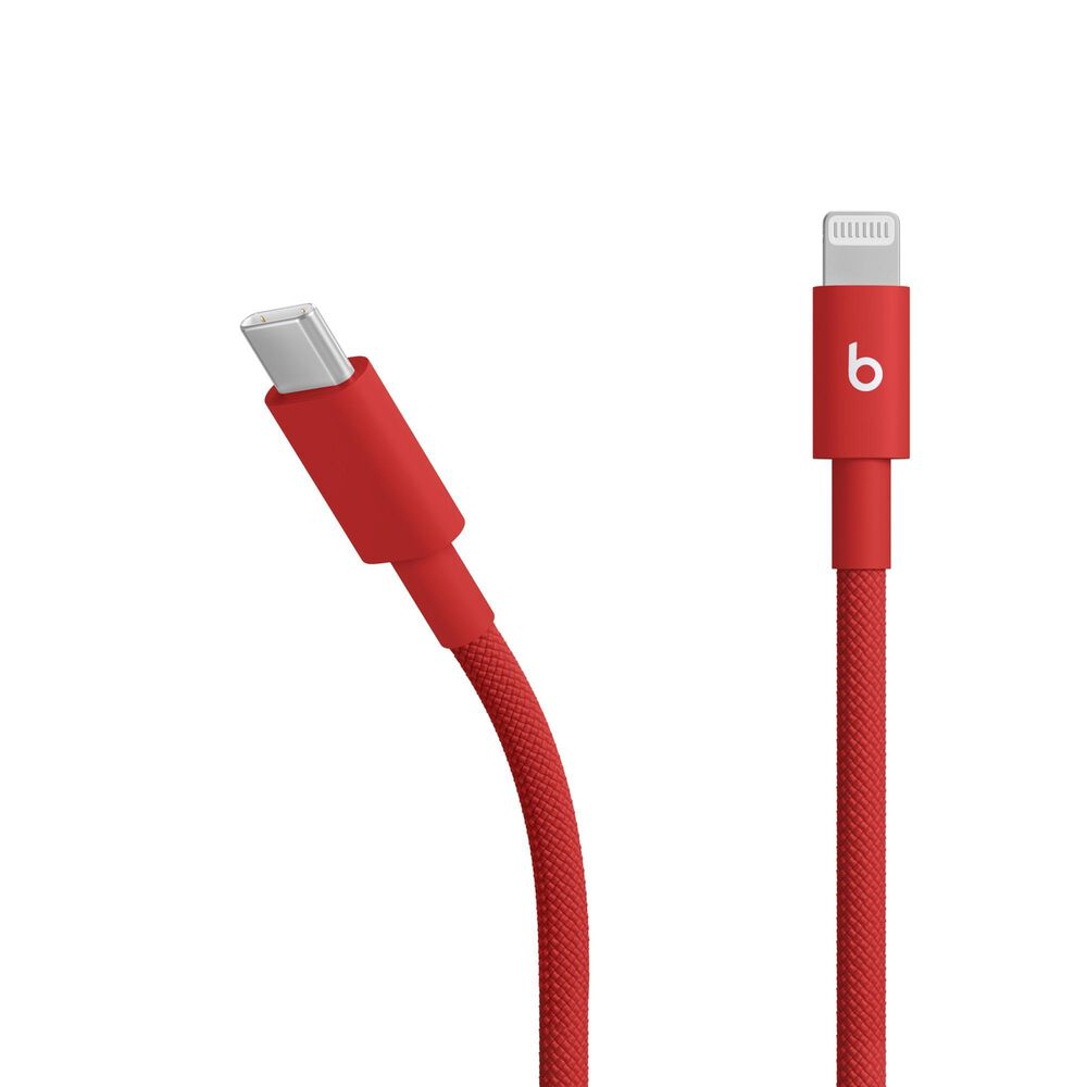 Beats 1.5-Meter USB-C to Lightning Woven Cable in Rapid Red, , large