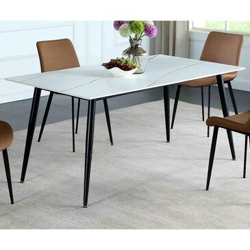 Monroe Mary Dining Table in Marbleized Stone Top, , large