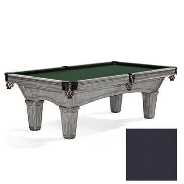 Brunswick Billiards 8" Glenwood Pool Table with Play Pack in Rustic Gray with Regatta Blue Cloth, , large