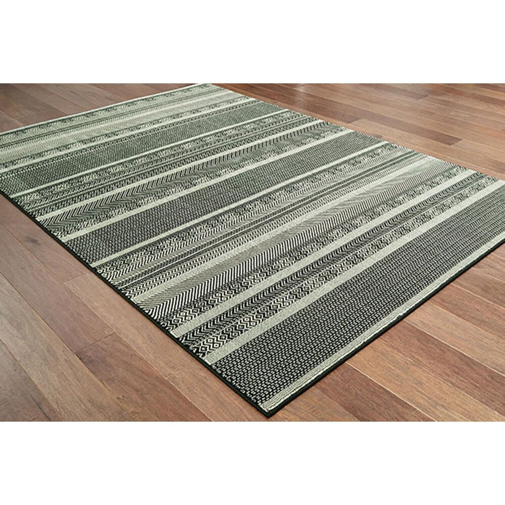 Oriental Weavers Luna 1802K 9&#39;10&quot; x 10&#39;10&quot; Black and Ivory Area Rug, , large