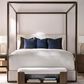 Century Furniture Carino King Upholstered Canopy Bed in Cocoa, , large