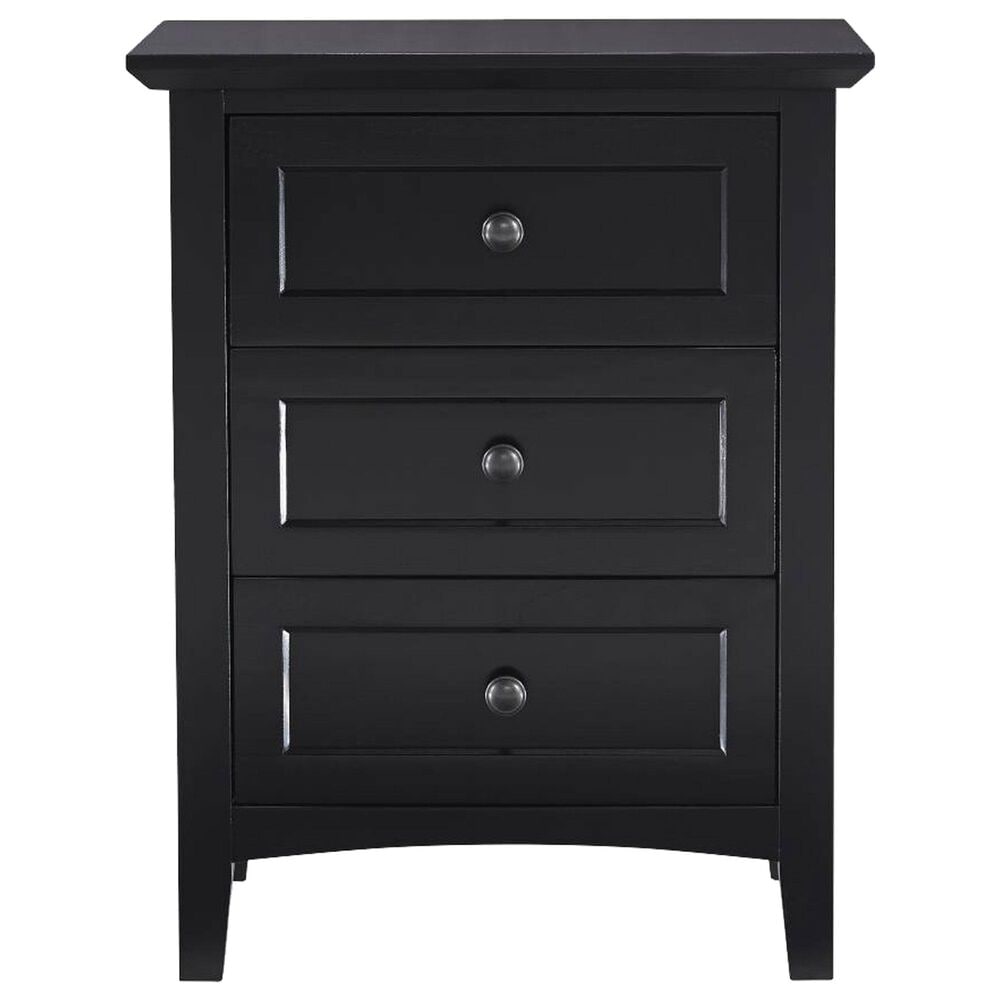 Urban Home Paragon 3 Drawers Nightstand in Opaque Black, , large