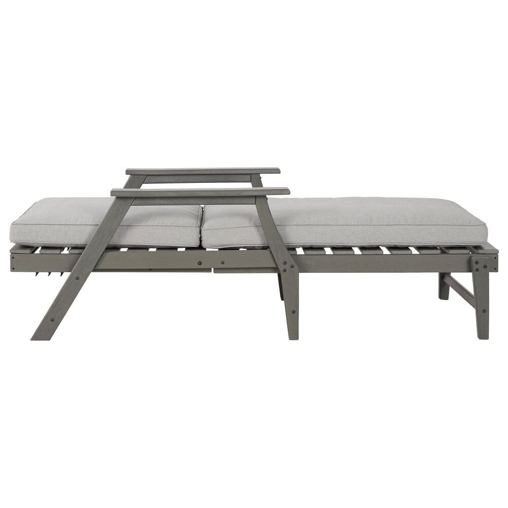 Ashley Visola Chaise Lounge with Cushion in Gray, , large