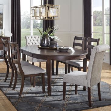 Signature Design by Ashley Adinton 7-Piece Oval Dining Set in Reddish Brown, , large