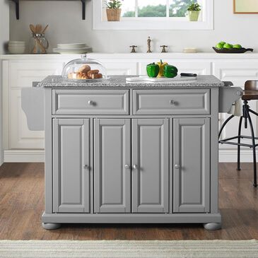 Crosley Furniture Alexandria Kitchen Island in Grey, , large