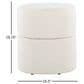 LumiSource Spin 18" Swivel Ottoman in Cream, , large