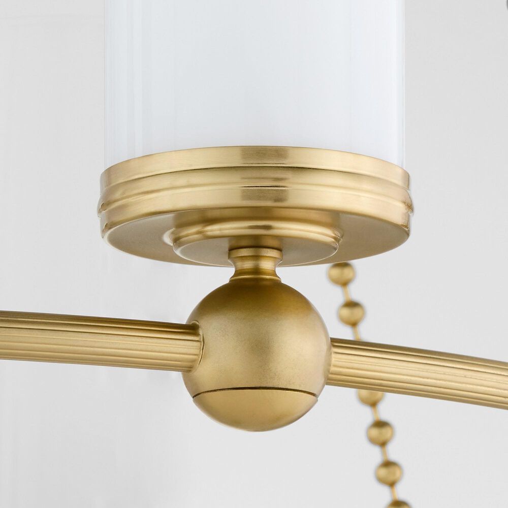 Quorum Lee Blvd 2.0 8 Light Chandelier in Aged Brass, , large