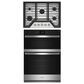 Whirlpool 2-Piece Kitchen Package with 6.4 Cu. Ft. Wall Oven Microwave and Gas Cooktop in Fingerprint Resistant Stainless Steel, , large