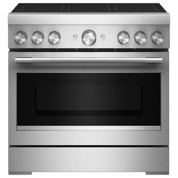 KitchenAid 36" Freestanding Induction Range with Air Fry in Stainless Steel, , large