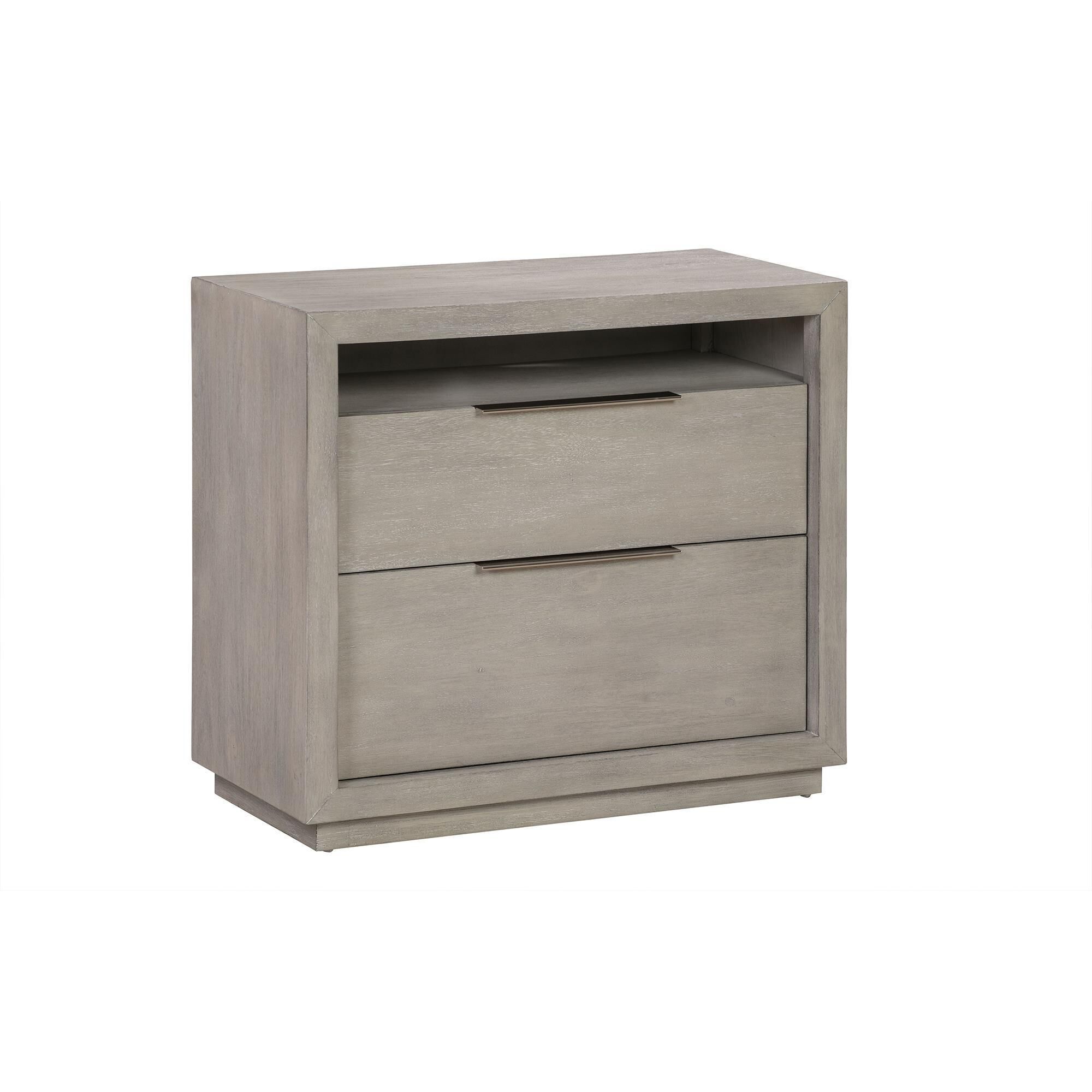 Urban Home Oxford 2 Drawer Nightstand in Gray Mineral