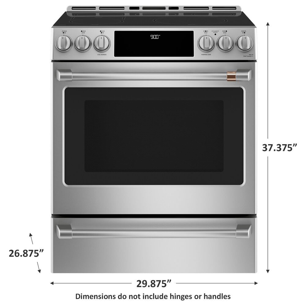 Cafe 30&quot; Slide-In Front Control Induction and Convection Range with Warming Drawer, , large