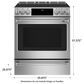 Cafe 30" Slide-In Front Control Induction and Convection Range with Warming Drawer, , large