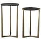 Mercana Atticus 2-Piece Nesting Accent Table Set in Antiqued Gold and Black, , large