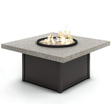 Homecrest Shadow Rock 42" Square Firepit Table in Pebble, , large