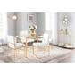 Lumisource Fuji Side Chair with White Cushion in Gold (Set of 2), , large