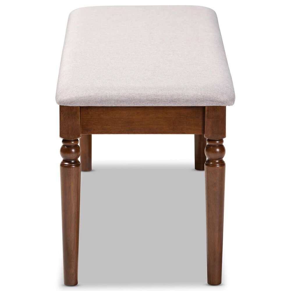 Baxton Studio Giovanni Dining Bench in Walnut Brown, , large