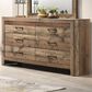 Crown Mark Elmer 6-Drawer Dresser Only in Rustic Brown, , large