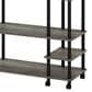 HOMLUX Turn-N-Tube 3-Tier Rolling Kitchen Shelf Cart in French Oak Grey and Black, , large