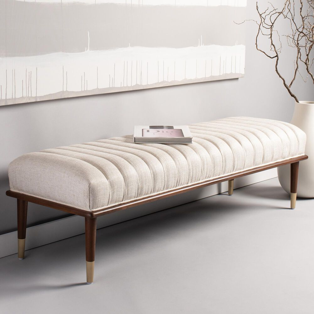 Safavieh Flannery Bench in Cream, , large