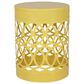 Hearth and Haven Outdoor Side Table with Overlapping Circle Design in Yellow, , large