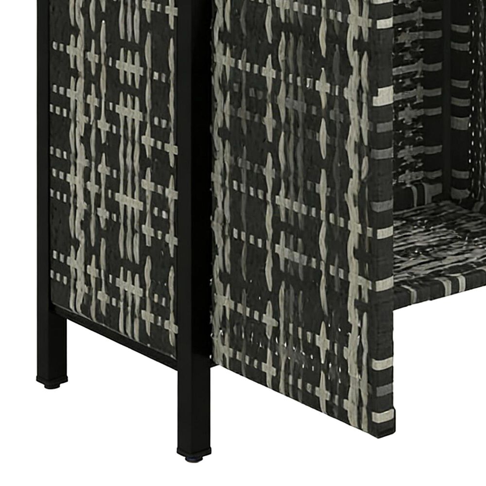 Hearth and Haven Patio Bar Table with Cabinet in Mixed Gray, , large
