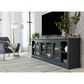 Riva Ridge Byron 98" TV Console with 4 Doors in Malta Blue, , large
