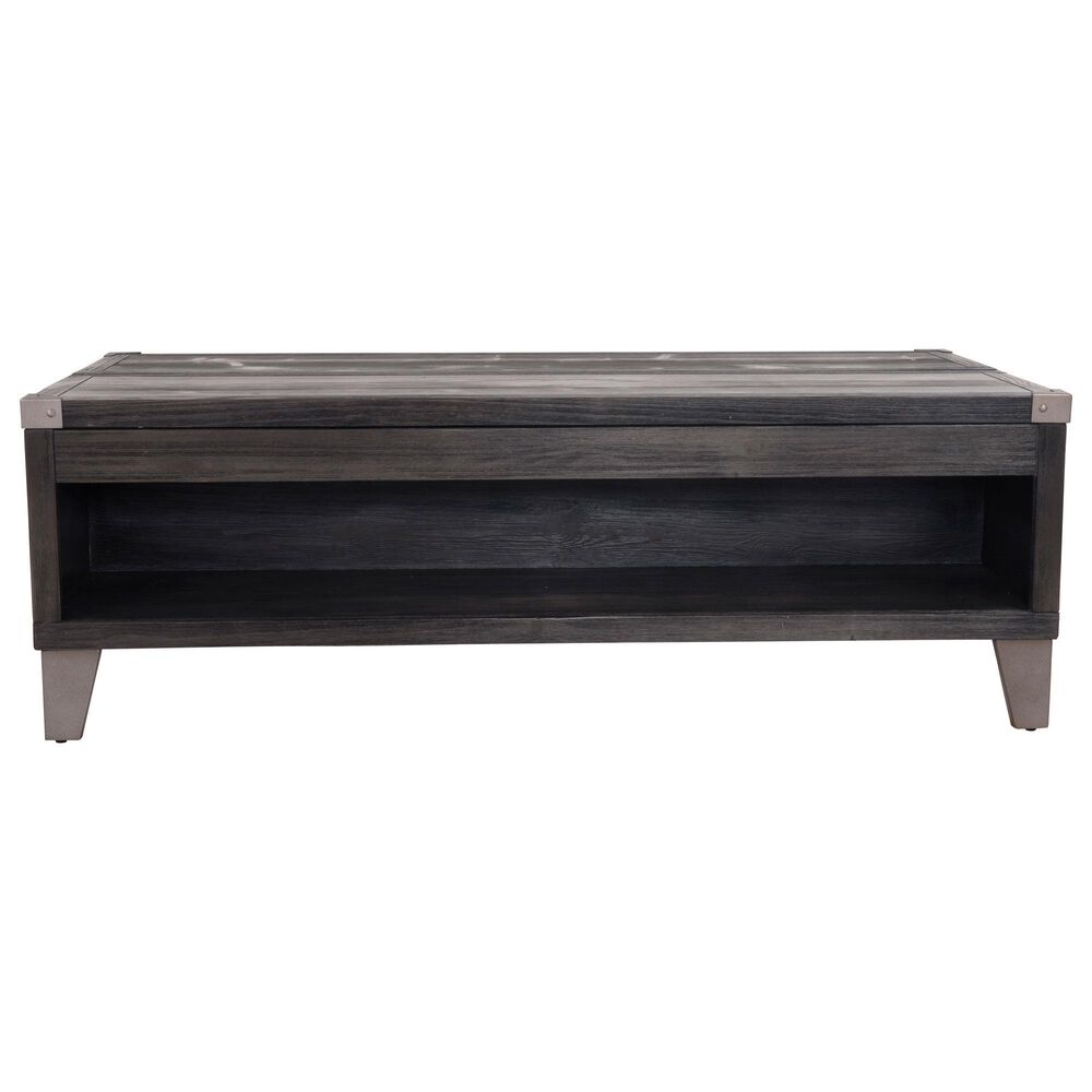 Steve Silver Keily Manual Reclining Sofa and Todoe Coffee Table in Dove Grey, , large