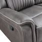 New Heritage Design Enzo Manual Reclining Sofa in Gray, , large