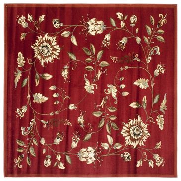 Safavieh Lyndhurst  6"7" Square Red and Multicolor Area Rug, , large