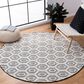 Safavieh Natura NAT476A 6" Round Ivory and Black Area Rug, , large