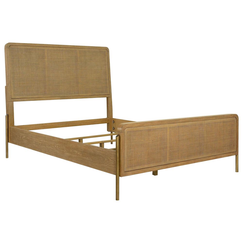 Pacific Landing Arini 4-Piece King Panel Bed Set in Brown, , large