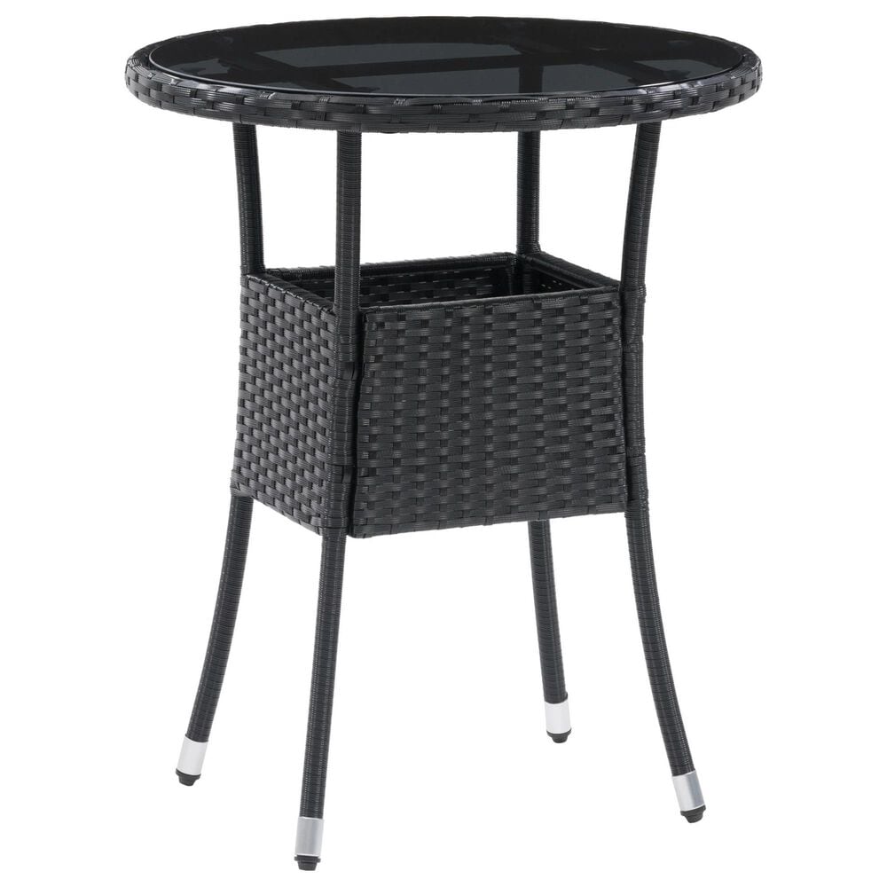 CorLiving Parksville Patio Bistro Table in Black, , large