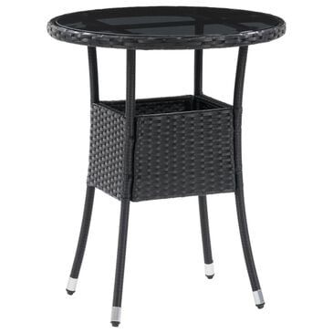 CorLiving Parksville Patio Bistro Table in Black, , large