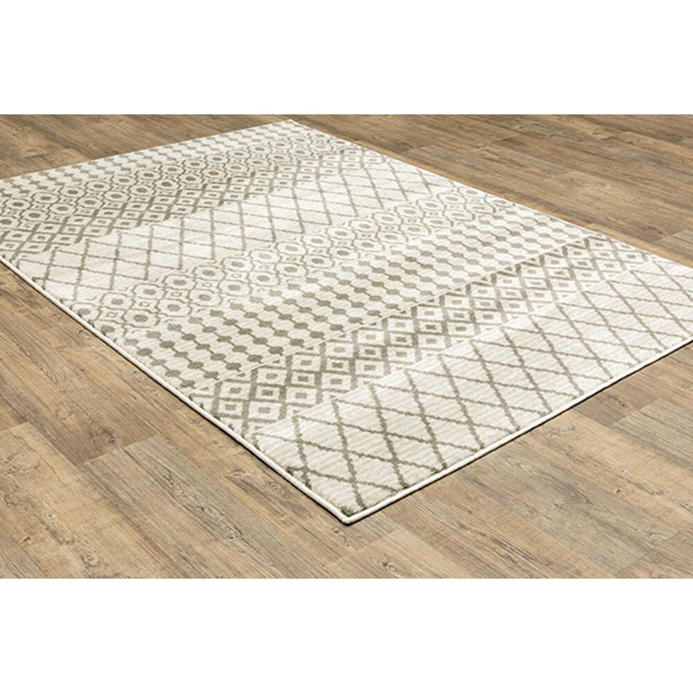 Oriental Weavers Georgia Southwest 717B0 5&#39;3&quot; x 7&#39;3&quot; Ivory and Gray Area Rug, , large