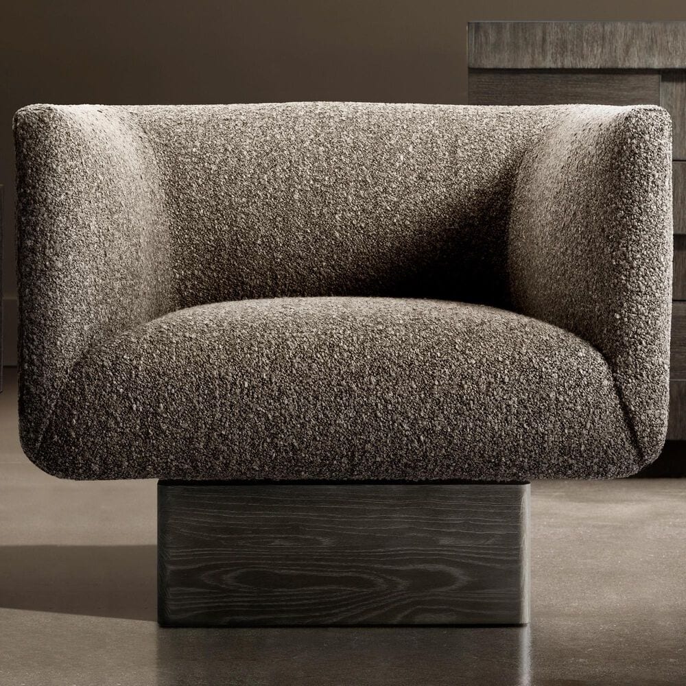 Bernhardt Marni Swivel Chair in Charcoal, , large