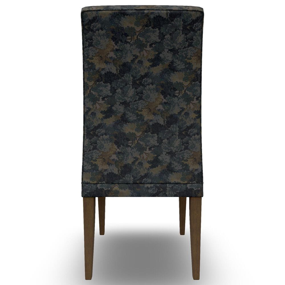 Best Home Furnishings Odell Side Chair with Forest Cushion in Dark Walnut, , large